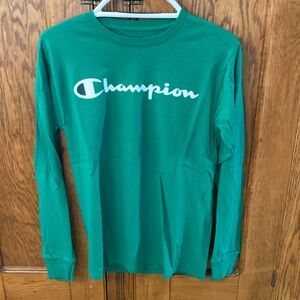 Champion size Small green long sleeve shirt